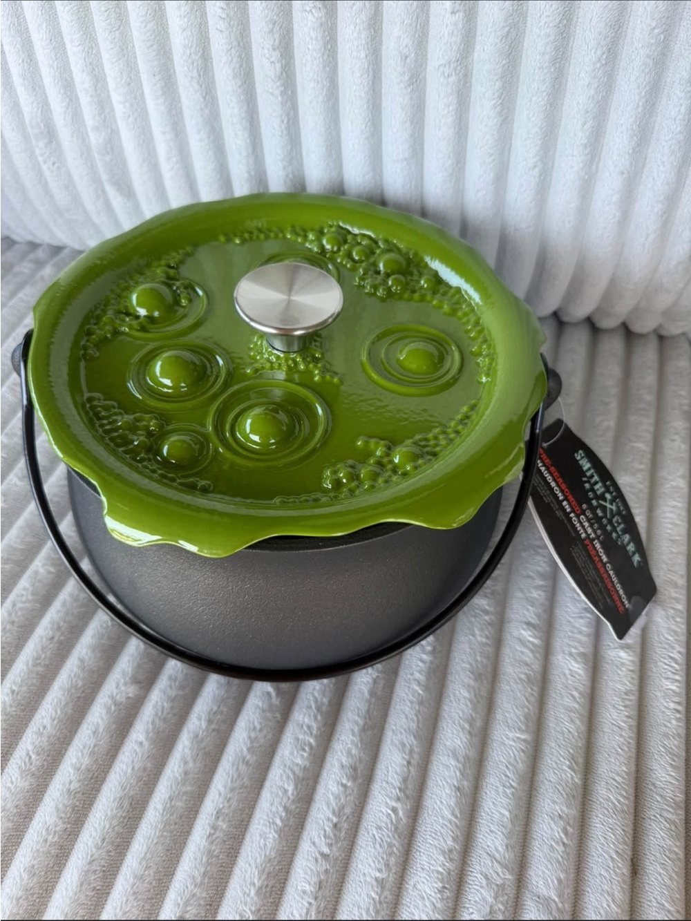 Smith & Clark viral Green Ceramic Lid Cast Iron Cauldron
